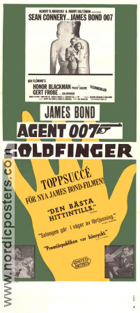 Goldfinger (1964) Poster 30x70cm Sean Connery/Honor Blackman/Gert Fr�be