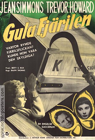 Gula fj�rilen (1951) Poster 70x100cm Jean Simmons/Trevor Howard