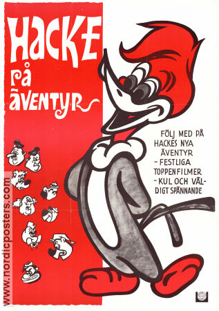 Hacke p� �ventyr (1968) Poster 70x100cm Woody Woodpecker/Hacke Hackspett/Animation