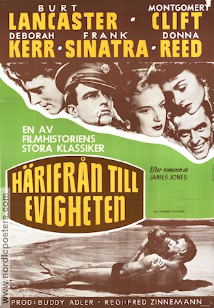 H�rifr�n till evigheten (1953) Poster 70x100cm Burt Lancaster/Montgomery Clift/Deborah Kerr/Frank Sinatra/Fred Zinnemann/V Lipniunas art