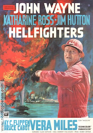Hellfighters (1968) Poster 70x100cm John Wayne/Vera Miles