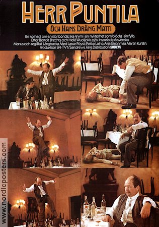 Herr Puntila och hans dr�ng Matti (1980) Poster 70x100cm Lasse P�ysti