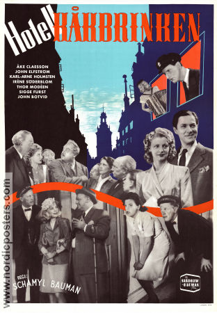 Hotell K�kbrinken (1946) Poster 70x100cm John Elfstr�m/Thor Mod�en/Sigge F�rst/Schamyl Bauman/Stockholm
