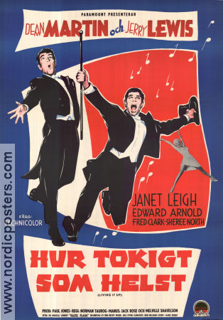 Hur tokigt som helst (1955) Poster 70x100cm Jerry Lewis/Dean Martin/Janet Leigh