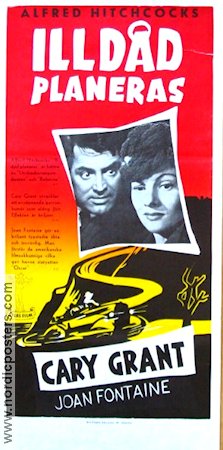 Illd�d planeras (1941) Poster 30x70cm Alfred Hitchcock/Cary Grant