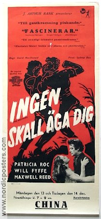 Ingen skall �ga dig (1948) Poster 30x70cm Patricia Roc