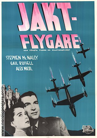 Jaktflygare (1951) Poster 70x100cm Stephen McNally