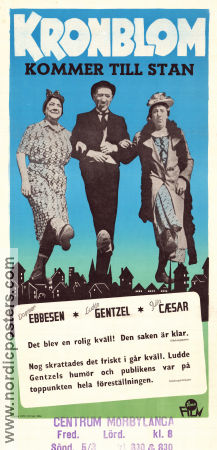 Kronblom kommer till stan (1949) Poster 30x70cm Ludde Gentzel/Dagmar Ebbesen/Julia Caesar/Kronblom/Stockholm
