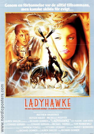 Ladyhawke (1985) Poster 70x100cm Matthew Broderick/Rutger Hauer/Michelle Pfeiffer