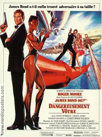 Levande m�ltavla (1985) Poster France Roger Moore/Grace Jones