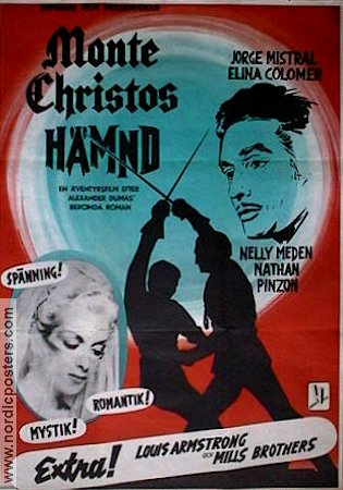 Monte Christos h�mnd (1961) Poster 70x100cm Elina Colomer/Mexico
