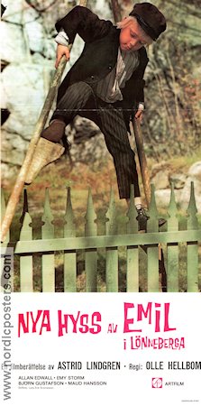Nya hyss av Emil i L�nneberga (1972) Poster 30x70cm Astrid Lindgren/Jan Ohlsson