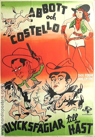 Olycksf�glarna till h�st (1944) Poster 70x100cm Abbott and Costello