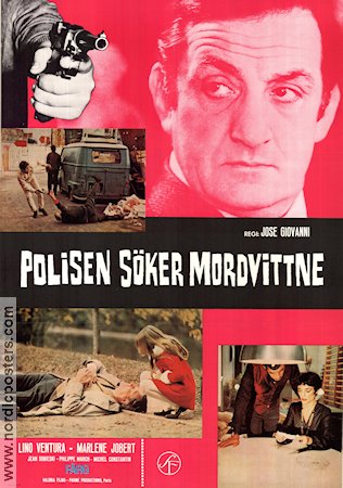 Polisen s�ker mordvittne (1970) Poster 70x100cm Lino Ventura