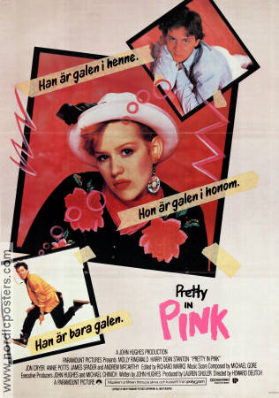 Pretty in Pink (1986) Poster 70x100cm Molly Ringwald/Harry Dean Stanton