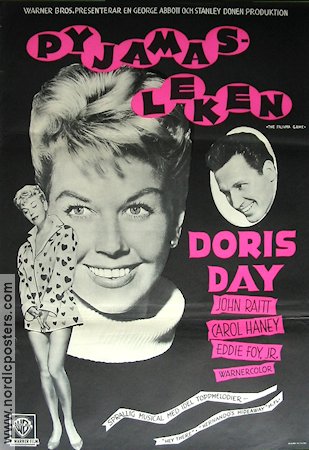 Pyjamasleken (1958) Poster 70x100cm Doris Day/John Raitt