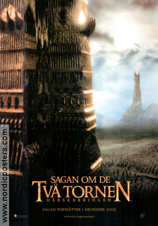 Sagan om de tv� tornen (2002) Poster 70x100cm advance Elijah Wood/Peter Jackson/Christopher Lee/Lord of the Rings