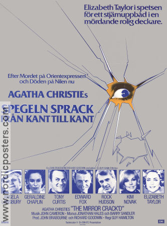 Spegeln sprack fr�n kant till kant (1981) Poster Angela Lansbury/Geraldine Chaplin/Elizabeth Taylor/Agatha Christie
