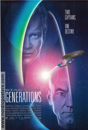 Star Trek Generations (1994) Poster 68x102cm USA B Patrick Stewart/Star Trek