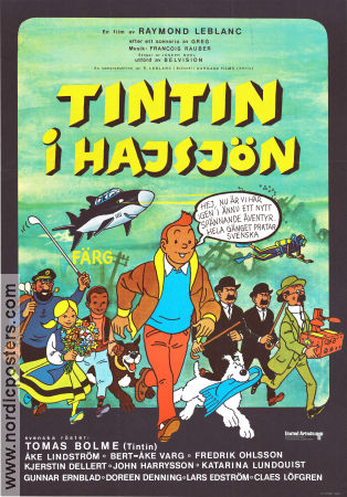 Tintin i Hajsj�n (1974) Poster 70x100cm Tintin/Animation/Herg�