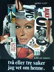 Tv� eller tre saker jag vet om henne (1967) Poster 70x100cm Jean-Luc Godard