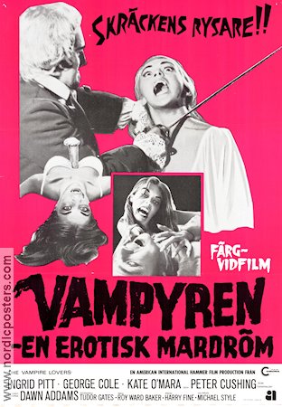 Vampyren en erotisk mardr�m (1970) Poster 70x100cm Ingrid Pitt/Peter Cushing
