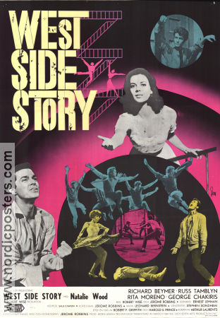 West Side Story (1962) Poster 70x100cm Natalie Wood/Rita Moreno/Leonard Bernstein