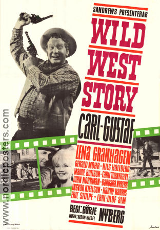 Wild West Story (1964) Poster 70x100cm Carl-Gustaf Lindstedt/Lena Granhagen