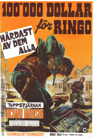 100.000 dollar för Ringo 1965 poster Richard Harrison Fernando Sancho Luis Induni Alberto De Martino