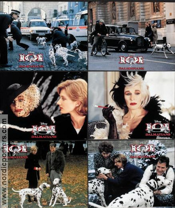 101 Dalmatians 1996 lobbykort Glenn Close Hundar