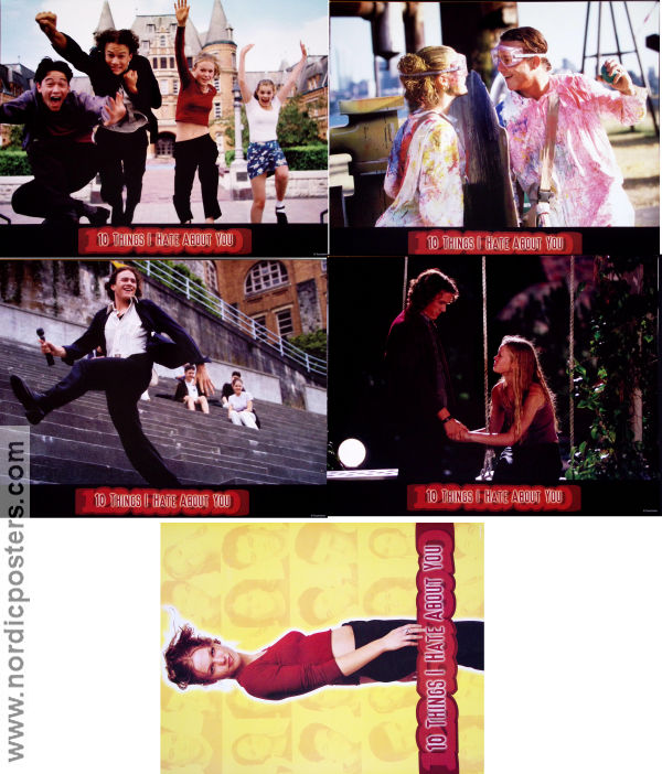 10 Things I Hate About You 1999 lobbykort Heath Ledger Julia Stiles Joseph Gordon-Levitt Gil Junger