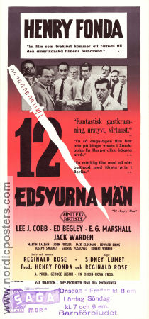 12 edsvurna män 1957 poster Henry Fonda Sidney Lumet