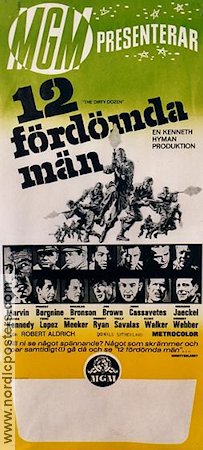 12 fördömda män 1967 poster Lee Marvin Charles Bronson John Cassavetes Telly Savalas Robert Aldrich Krig Hitta mer: Nazi