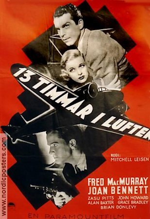 13 timmar i luften 1936 poster Fred MacMurray Joan Bennett Flyg