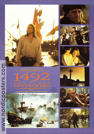 1492 1992 poster Gerard Depardieu Sigourney Weaver Armand Assante Ridley Scott