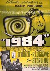 1984 1954 poster Edmond O´Brien Michael Redgrave George Orwell