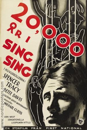 20000 år i Sing-Sing 1932 poster Spencer Tracy Bette Davis Michael Curtiz