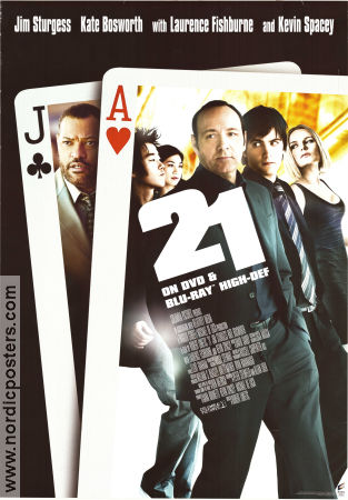 21 2008 poster Jim Sturgess Kate Bosworth Kevin Spacey Robert Luketic Gambling