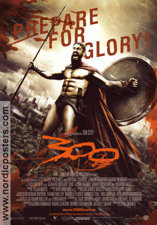 300 2007 poster Gerard Butler Lena Headey David Wenham Zack Snyder Från serier Svärd och sandal