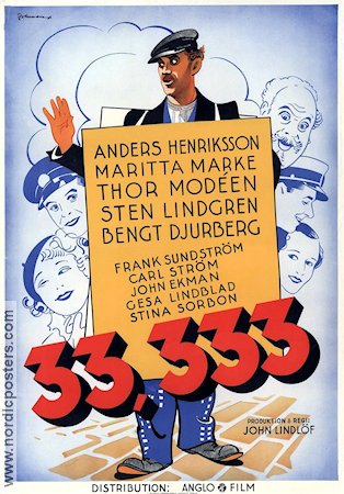 33333 1936 poster Anders Henrikson Thor Modéen Maritta Marke