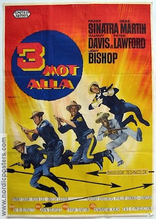 3 mot alla 1962 poster Frank Sinatra Dean Martin Sammy Davis Jr Peter Lawford John Sturges