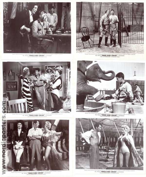 3 Ring Circus 1954 filmfotos Dean Martin Jerry Lewis Joanne Dry Joseph Pevney Cirkus