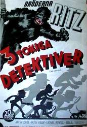 3 tokiga detektiver 1939 poster Ritz Brothers Bröderna Ritz Bela Lugosi