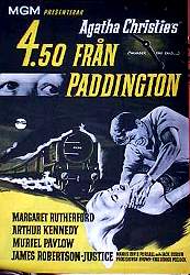 4.50 från Paddington 1961 poster Margaret Rutherford Text: Agatha Christie Tåg