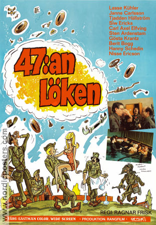 47:an Löken 1971 poster Janne Carlsson Lasse Kühler Tjadden Hellström Ragnar Frisk Affischkonstnär: Lennart Elworth Från serier