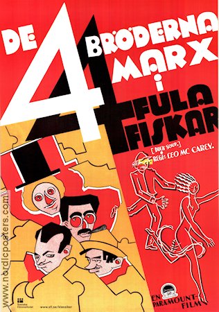 4 fula fiskar 1933 poster The Marx Brothers Bröderna Marx