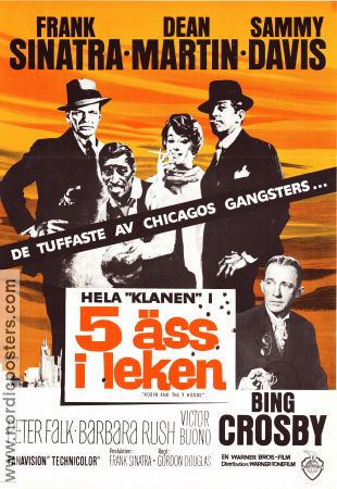 5 äss i leken 1964 poster Frank Sinatra Dean Martin Sammy Davis Jr Peter Falk Bing Crosby Gordon Douglas Musikaler