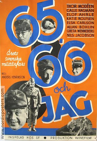 65 66 och jag 1936 poster Elof Ahrle Thor Modéen Katie Rolfsen