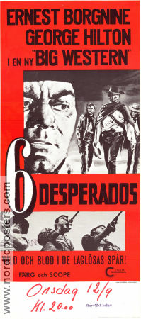 6 desperados 1971 poster Ernest Borgnine