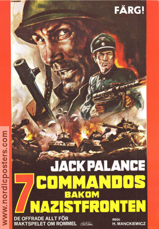 7 commandos bakom nazistfronten 1969 poster Jack Palance Andrea Bosic Ivan Palance Leon Klimovsky Krig Hitta mer: Nazi
